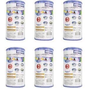 Intex Pool Filter Cartridge 29000E 59900E Replacement Type A or C Pack of 6
